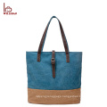 Trendy lady shoulder bag women handbag cotton canvas tote bag